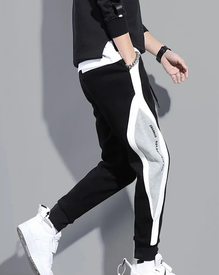 2025 New Men Black Pants Hip Hop Drawstring Jogger Fashion Comfortable Trousers Male Casual Sweatpants Loose Elastic Waist Sport 6