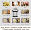 29-in-1 SMART Bread Machine with Gluten Free Setting 2LB 1.5LB 1LB Bread Maker  with Homemade 4