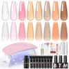 Coscelia Nail Gel Set Full Manicure Kit with 6W Nail Lamp 8PCS 10ML Poly Extension Gel Quick Extension Nail Kit Tools 1
