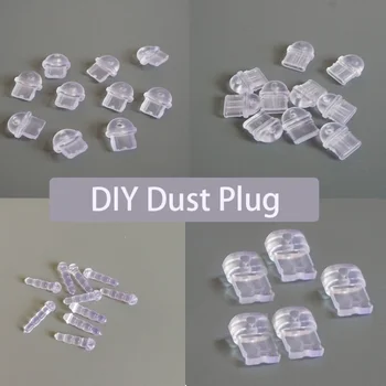 DIY Anti Dust Plug Transparent Charge Port Dust Plug for IPhone Type C Android Plug Stopper Protection Cap Mobile Phone Pendant