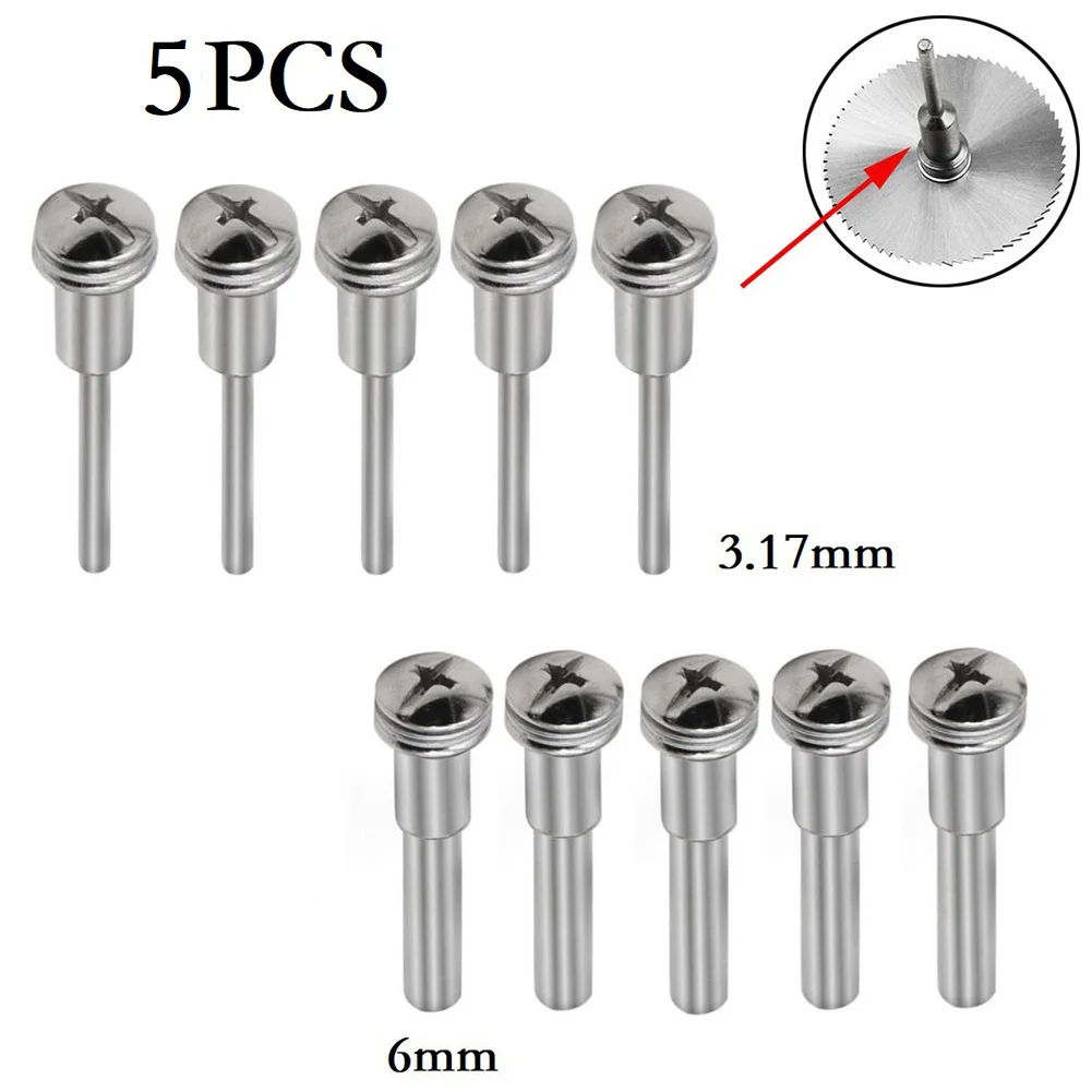 

5pcs 3.17/6mm Steel Screw Mandrel Shank For Cutting Polishing Wheel Rotary Tool Home Polishing Power Tools Replacem Spare Parts
