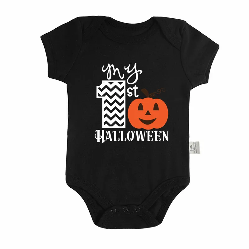 Halloween Baby Bodysuit My First BOO Pumpkin Newborn Boys Baby
