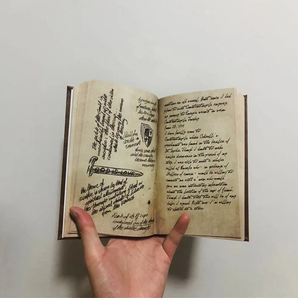 New Indiana Jones Grail Diary Prop Replica Diary With Hiddenprecious Deposits Avid Movie Fans Retro Spiral Notebook