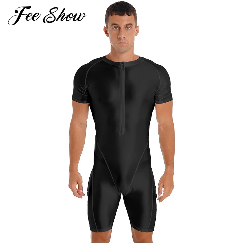 Men Swimming Bodysuit Yoga Leotard Sportswear Mens Leotard Swimwear