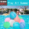 60pcs Reusable Water Fighting Balls Adults Kids Summer Swimming Pool Silicone Water Playing Toys Pool Water Bomb Balloons Games 1