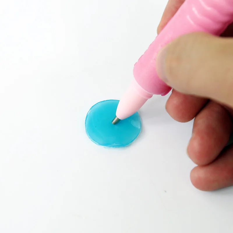 HOMFUN Cute Stress Relief Point Drill Pen 5D Diamond Painting Toy Soft Decompression Pens DIY Crafts Accessories Tool 1pc Random