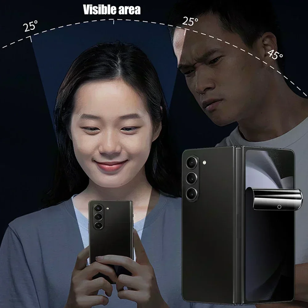 Pellicola idrogel morbida per la privacy per Samsung Galaxy Z Fold 7 6 5 4 3 Protezione schermo protettiva anti-spia per pellicola Z Fold 2 - immagine 6