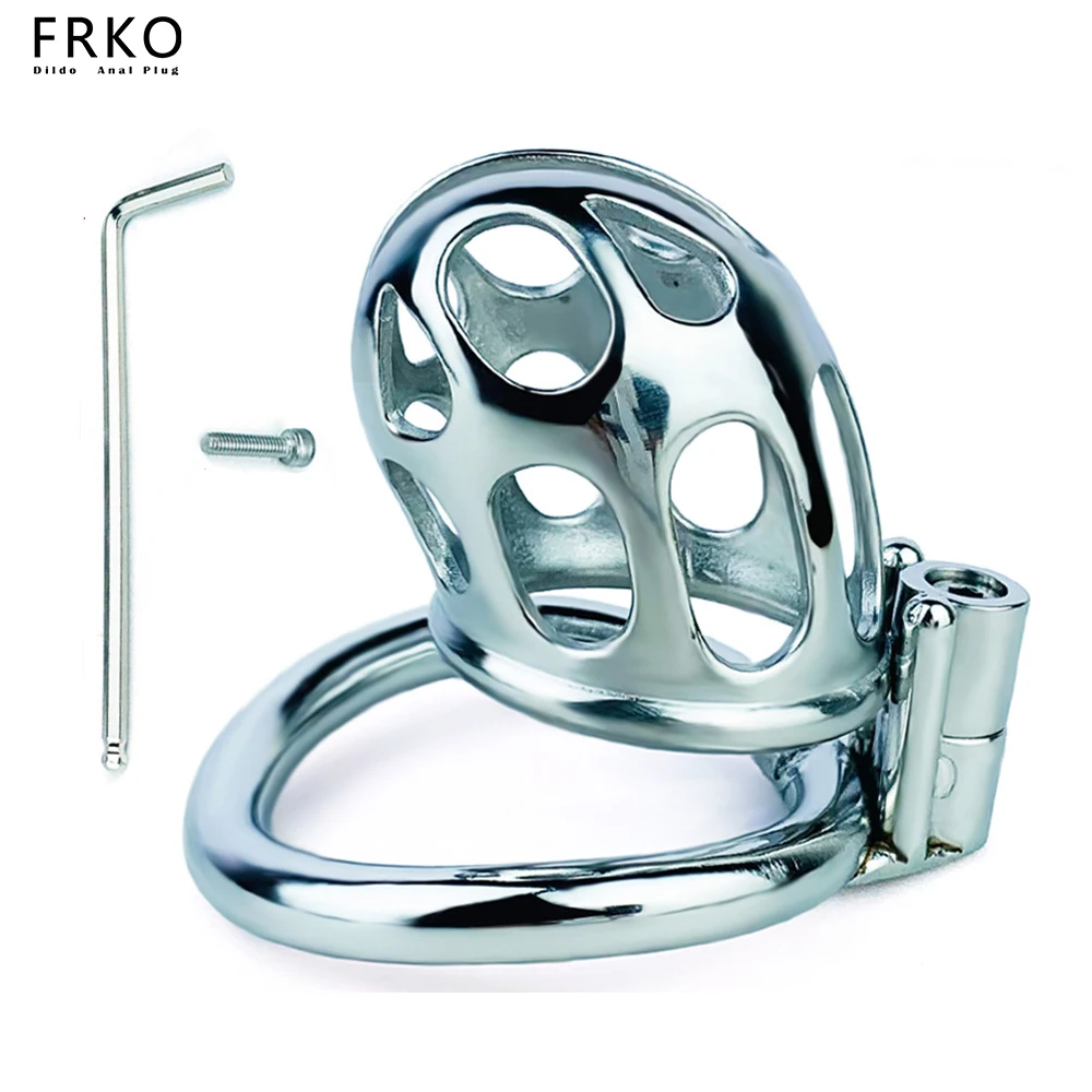 FRKO Metal Screw Male Chastity Cage Device Arc Penis Ring Lockcock Adult Slave Games Advanced Player Sex Toy Men Couple BDSM 정조대