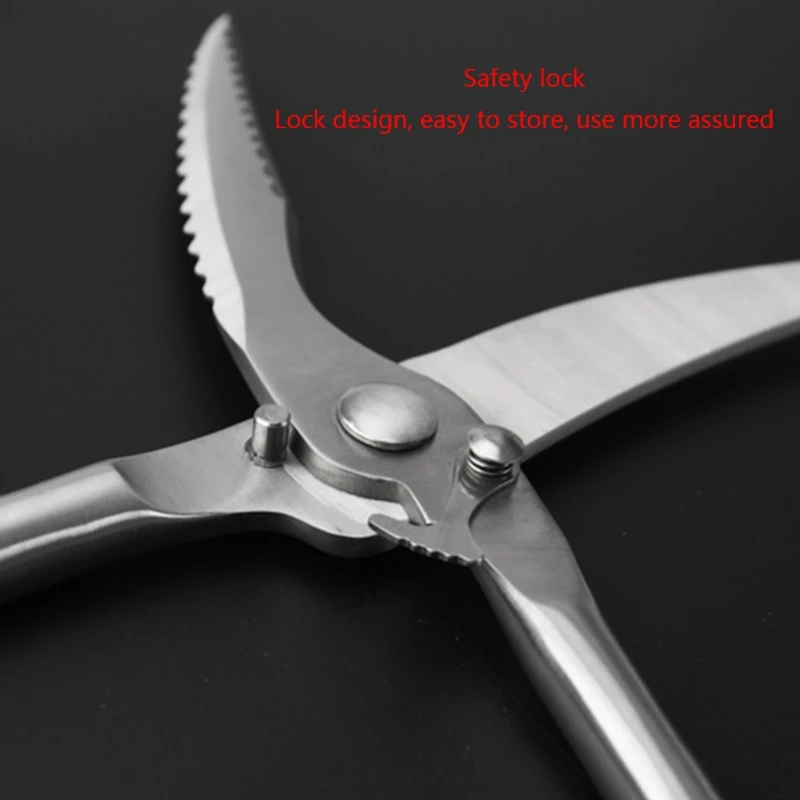 Kitchen Scissors Stainless Steel Knives Durable for Sharp Shear Cut Chicken Poul