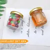 Mini Glass Jars Bulk Set of10/20,Round Small Honey Jars with Golden Lids, Canning Jar for Candle Making,Spice,Jelly,Jam,Wedding, 5