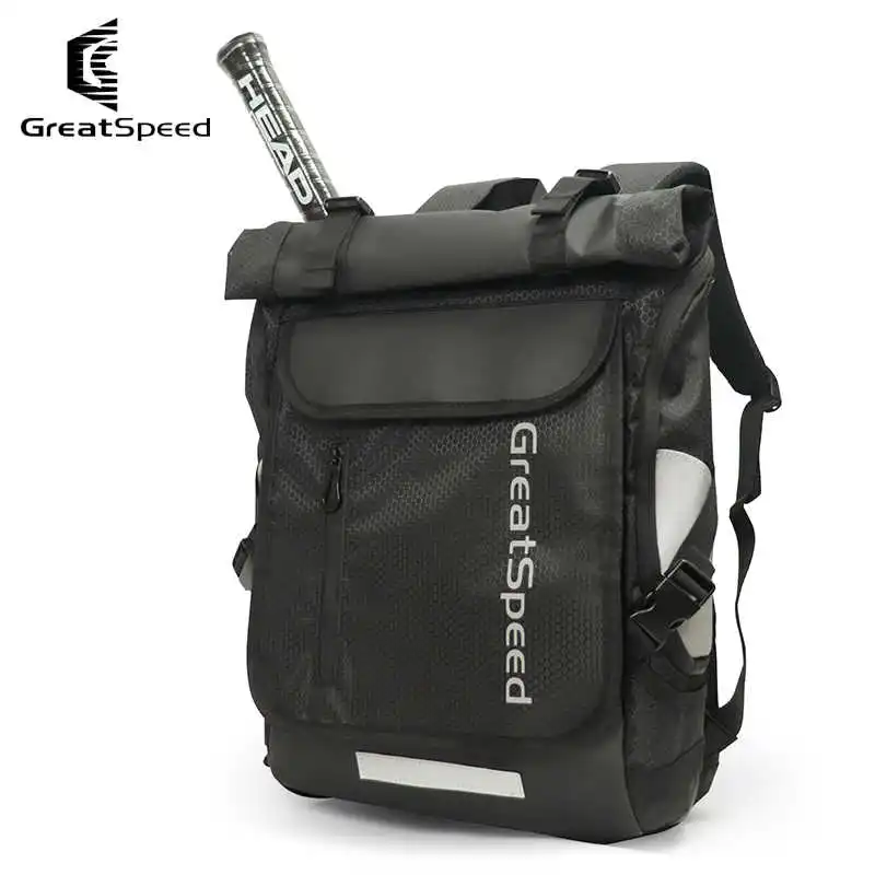 GreatSpeed Tennis Badminton Raquet Sports Bag Fashion Racket Backpack Can Hold 2 Rackets Suit for Men Women Child Adult 3