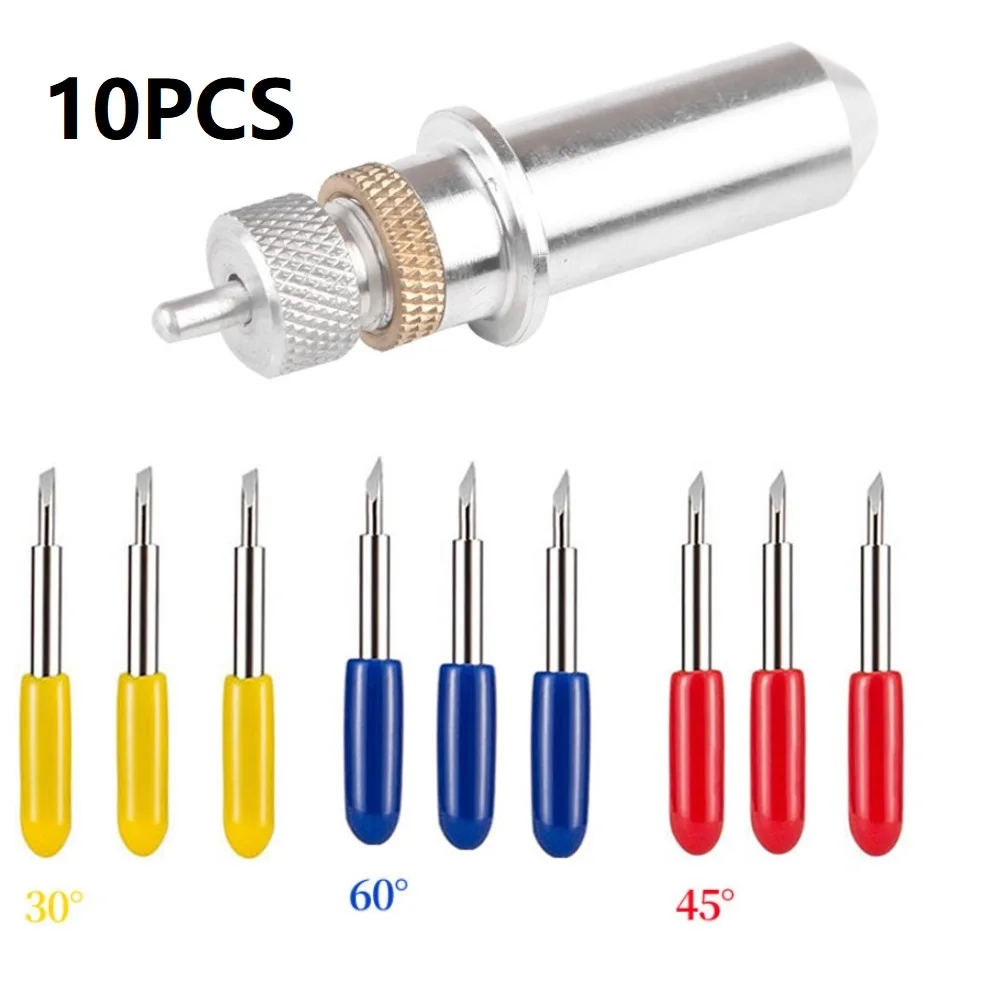 1 Set Roland Plotter Cutter Tungsten Steel Blade Holder 30/45/60 Degree Blades Milling Cutter For Roland DIY Carving Tools 5pcs hard alloy 45 60 degree cb09 blades or 1pcs graphtec blade holder set for vinyl plotter cutter