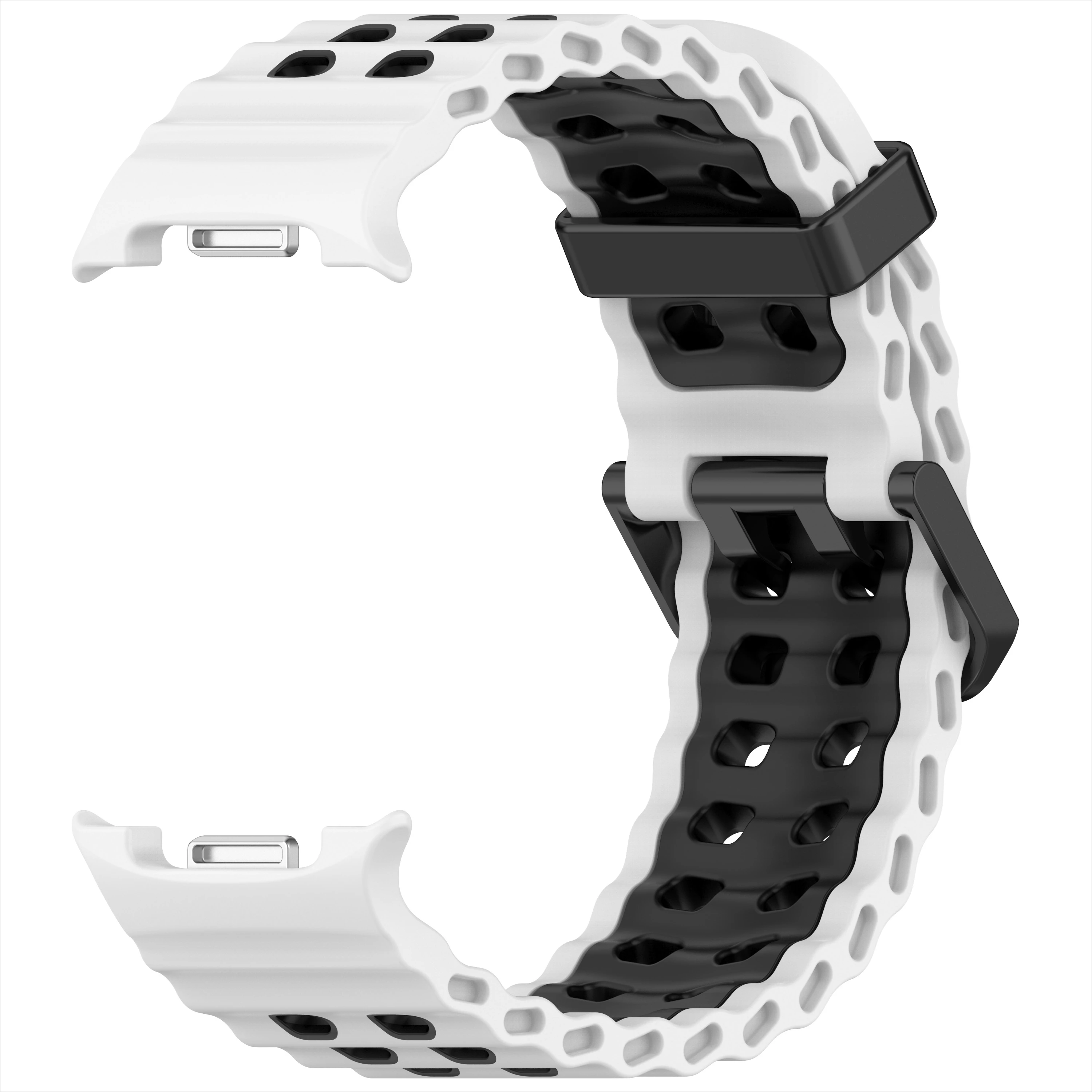 Two-Tone Silicone Sport Band Replacement for Galaxy Watch 8 Classic 46MM