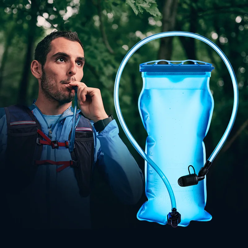 Sac à dos d'hydratation Woods avec réservoir d'eau de 2 litres pour le  camping, la randonnée et les sports d'extérieur, bleu