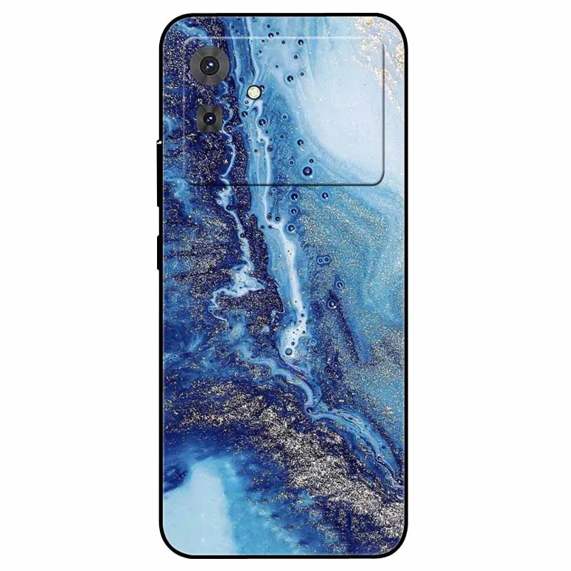 Floral Marble Silicone TPU Soft Phone Case with Cool Print Design