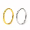 CARLIDANA High End 18K Plain Gold Plated Simple Design Dainty Rings Stainless Steel Trendy Simple Gold Plated Jewelry for Women 5