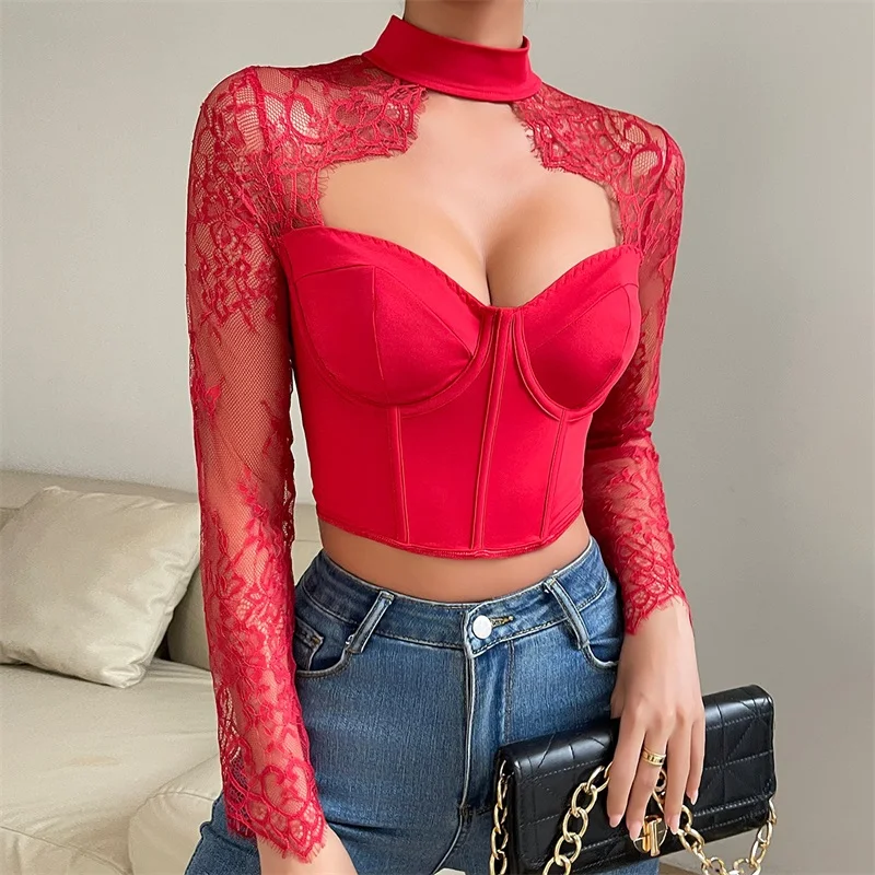 Рисунок 2 - Женская кружевная рубашка с длинным рукавом