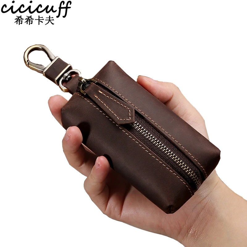 100% Real Leather Key Case for Household Keys Organizer
