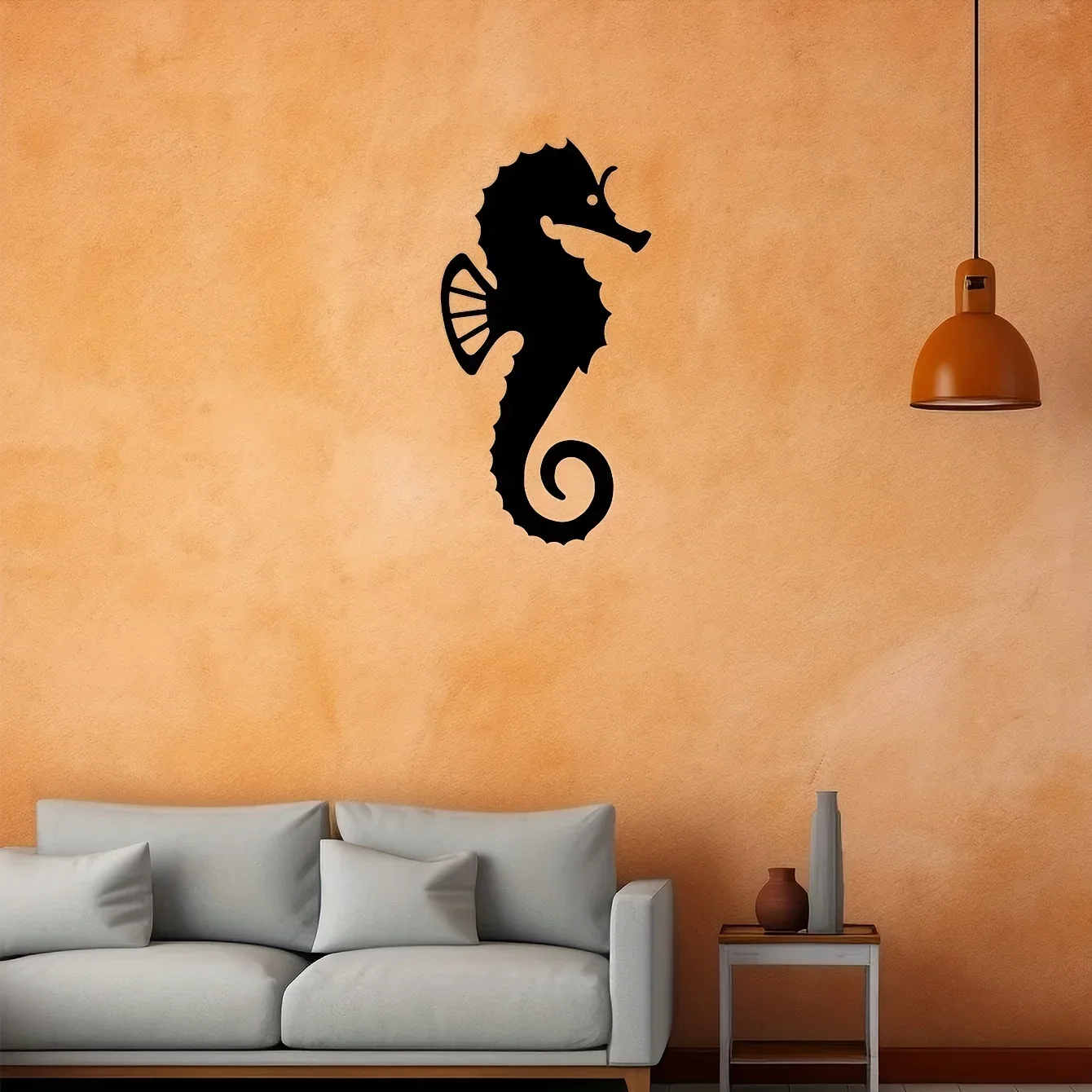 

Hello Young Bring The Beach Home: Silhouette Seahorse Home Art Decor Sticker for House Yard Decoration Wall Decor Metal Wall H