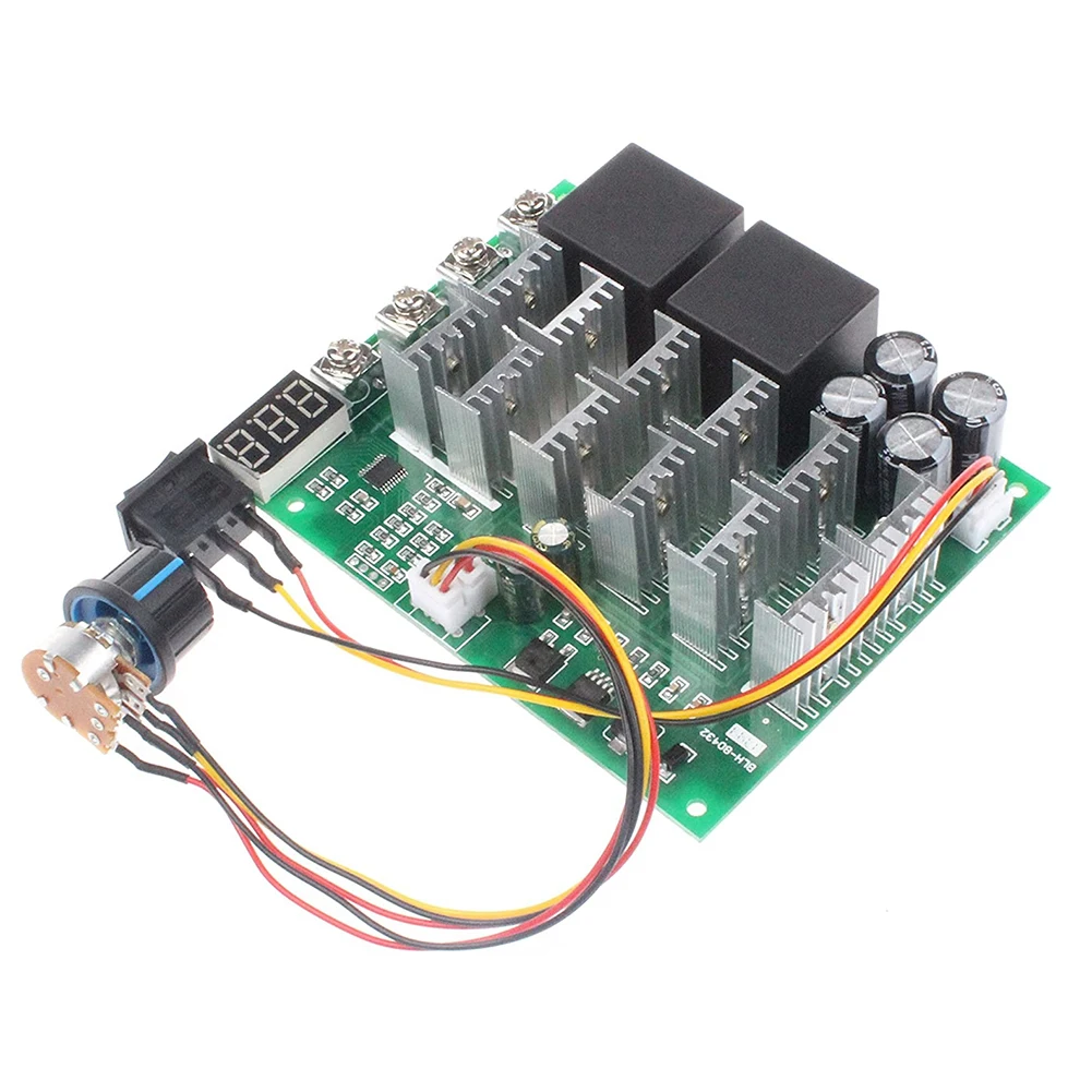DC10V-55V Motor Speed Controller Digital Display 60A Forward Reverse Converter 100A Max with Knob Switch Electrical Equipment