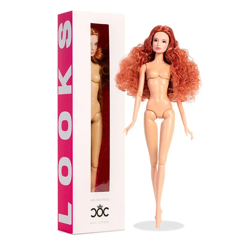 1/6 Fashion Supermodel Doll White/Normal Skin 12 Joints Activity European Bjd Naked Body Blond Black Hair Toys for Girls Present 5