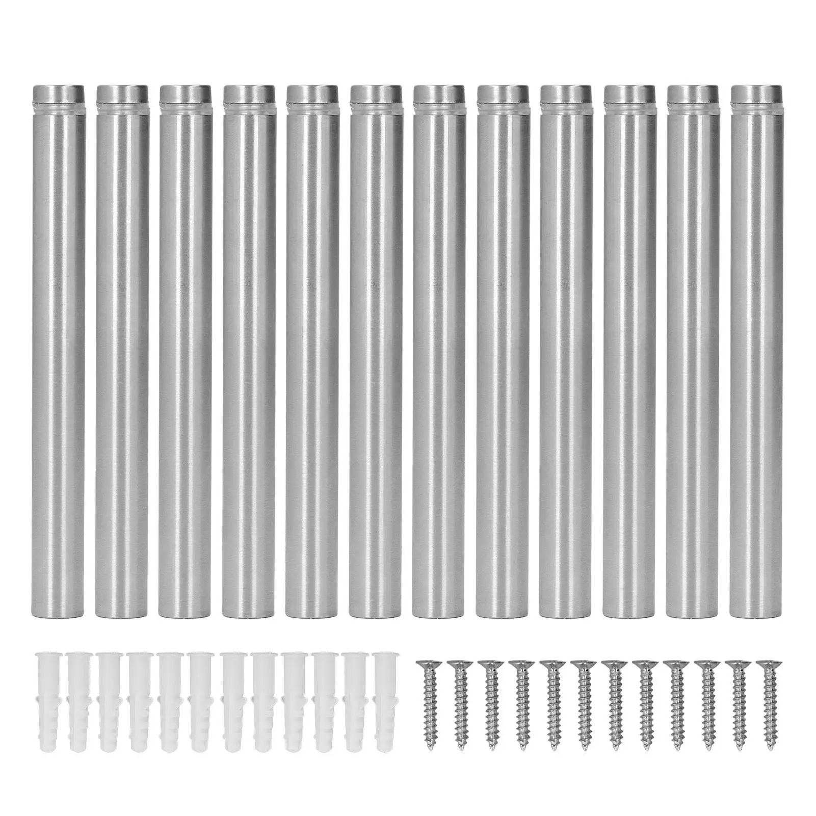 Stainless Steel Sign Holder Standoff Screws with Advertising Nails-Corrosion Resistant for picture Hanging Installation