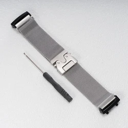 Milanese Loop Strap for Smartwatch - Stylish Sports Bracelet Band (Silver)