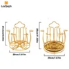 Rotating Cup Drying Rack Stand with 6 Hooks, Bottle Drainer Holder Glass Cup Spin Organizer for Kitchen Office Restaurant 2