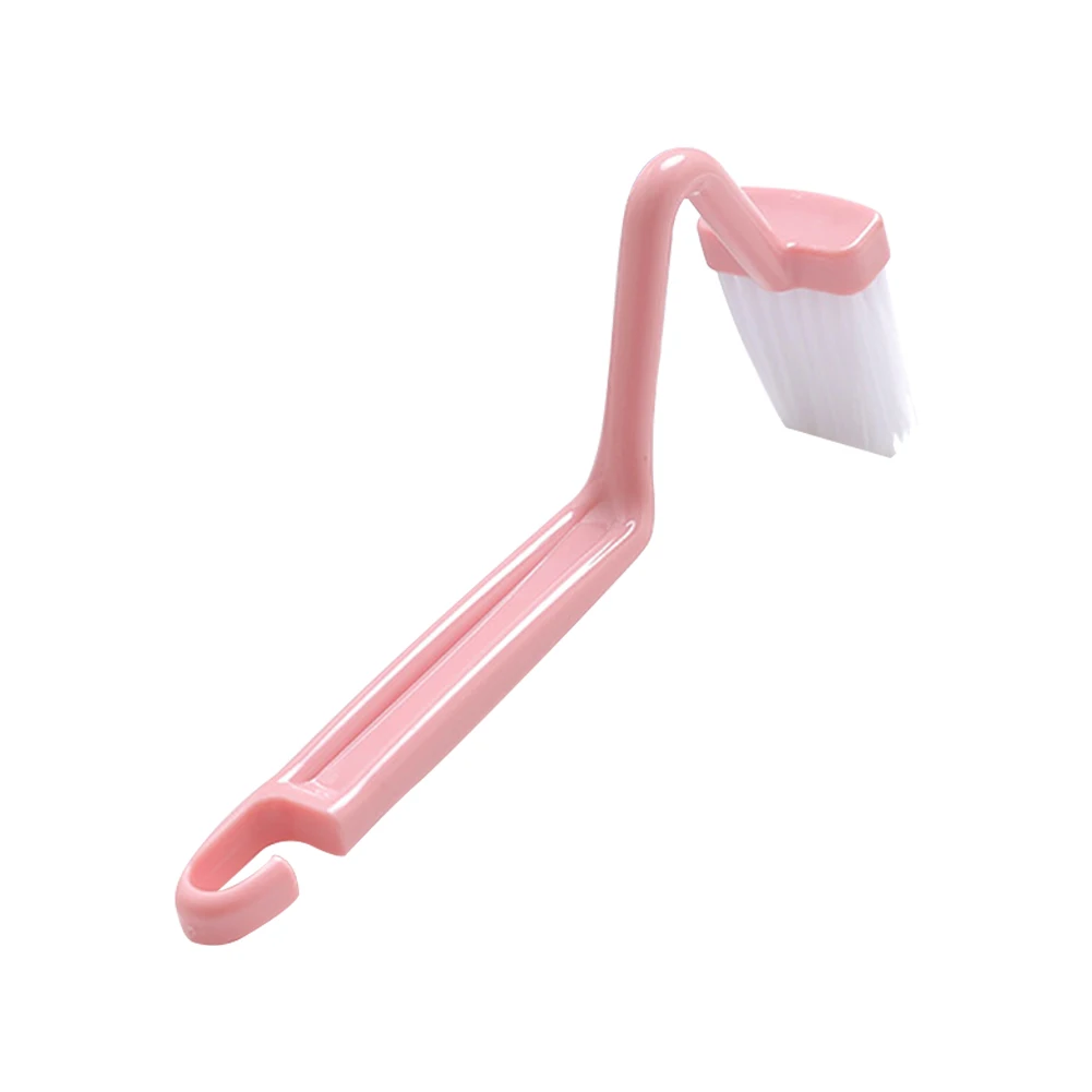 1Pc Curved Toilet Brush with Hanging Hole S-Shape Toilet Scrub Brush MIni Toilet Bowl Brush for Bathroom Cleaning Accessories