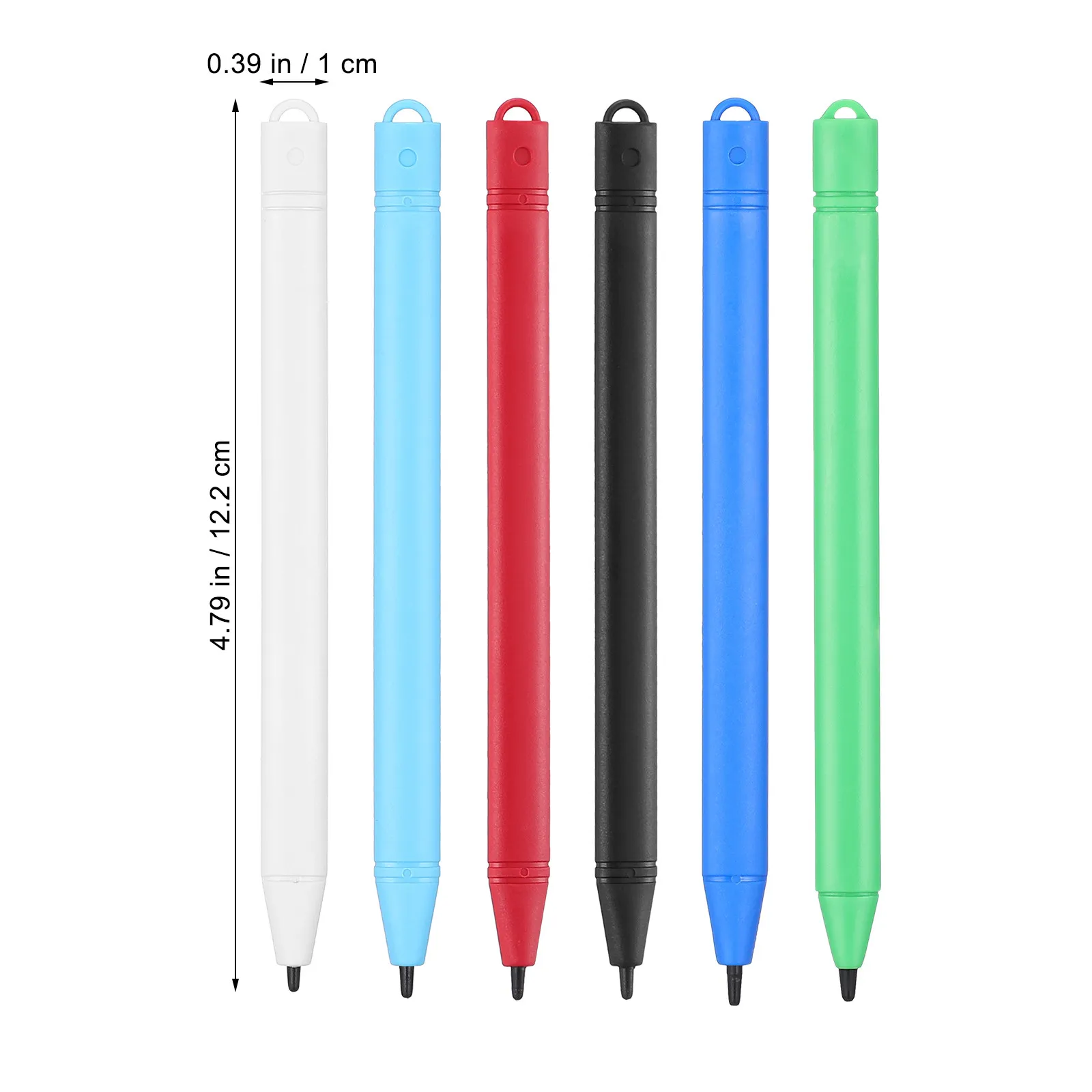 6Pcs LCD 쓰기 보드 펜 다채로운 부드러운 그립 드로잉 보드 펜 그림 낙서 펜 세트 그리기