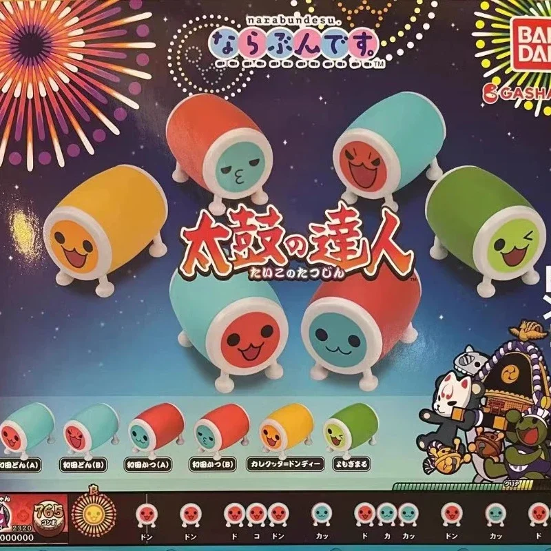 

Bandai Taiko No Tatsujin, портативная кукла гатяпон, очереди, кавайная аниме экшн-фигурка, капсульные игрушки, модели, подарок