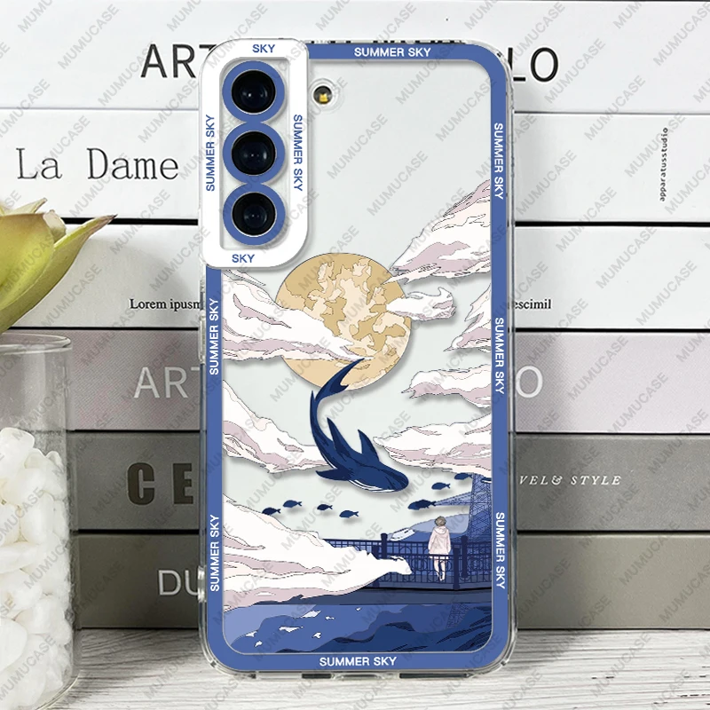 thumbnail image 1 of Summer Sky Case For Samsung Galaxy S24 S20 S21 S22 S23 Plus FE Ultra Soft Cover, 1 of 5