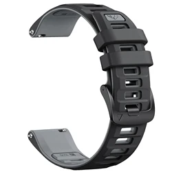 Premium 20mm Silicone Smart Watch Replacement Strap in Classic Black - 20mm Forerunner 158 (Black ash)