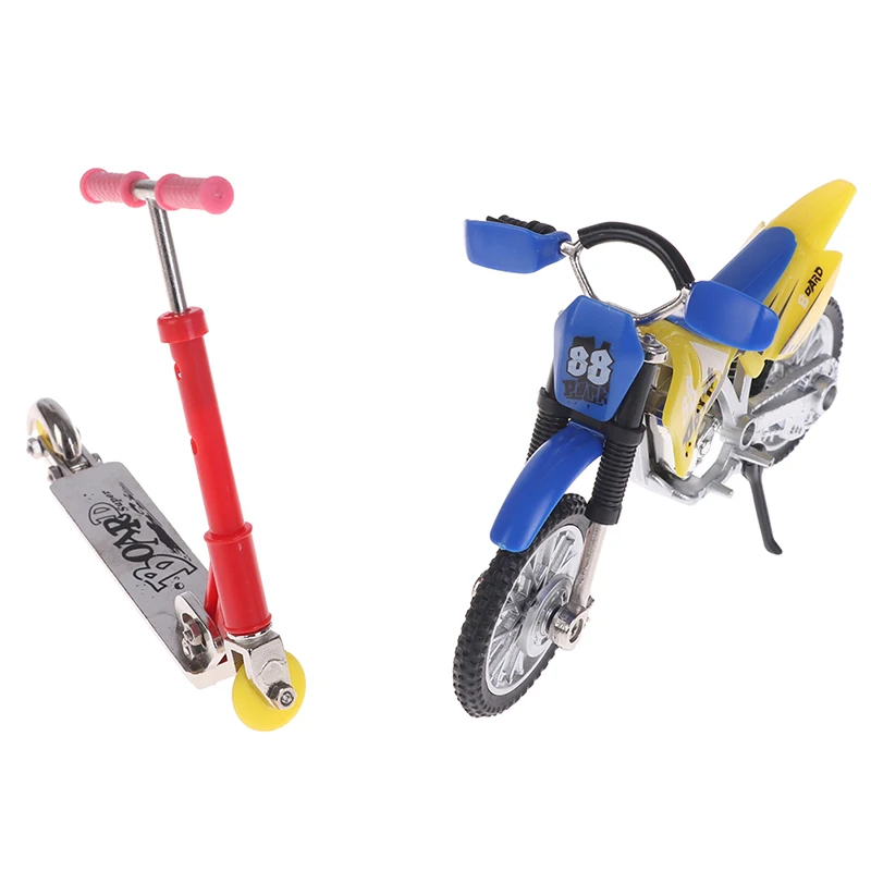 Mini Metal Finger Scooter Two Wheels Alloy Motorcycle Children Educational Toys 