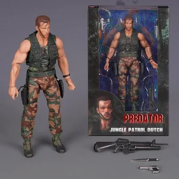 In Stock NECA KO Predator 30th Anniversary Jungle Encounter Dutch Extraction Dutch Patrol Dutch Disguise Dutch Action Figures 7