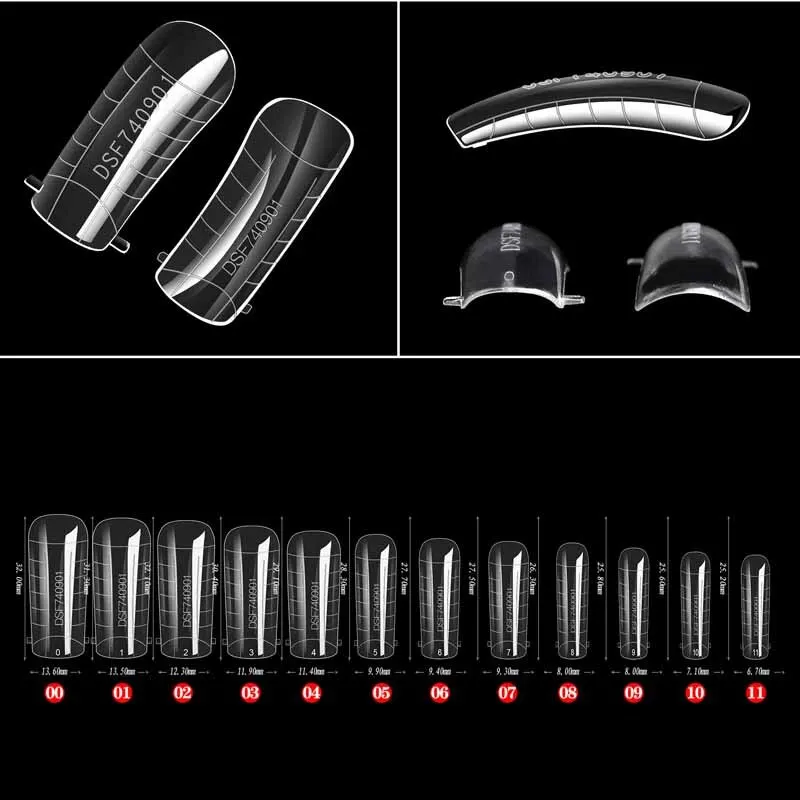 Nail Tips 60pcs False Full Cover UV Gel For Extension