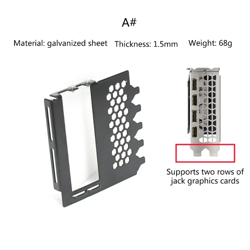 Premium Vertical GPU Mount Bracket - Sleek Metal Graphics Card Holder and Support Rack
