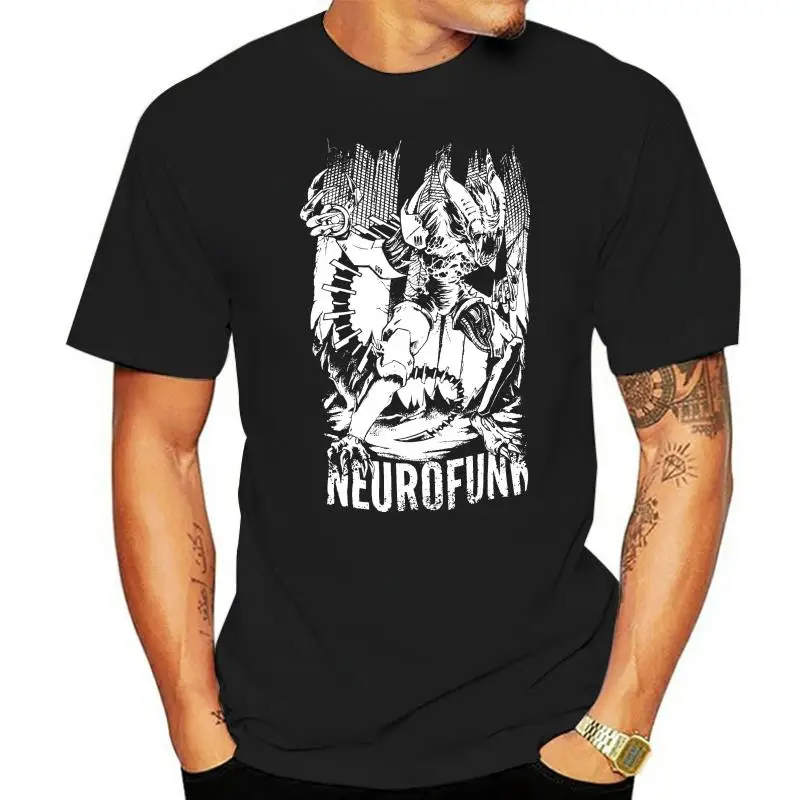 

Neurofunk T Shirt Alien Junglist Jungle Amen 808 Drum and Bass Printed Tee Men Summer Short Sleeves Cotton T-Shirt Fashion