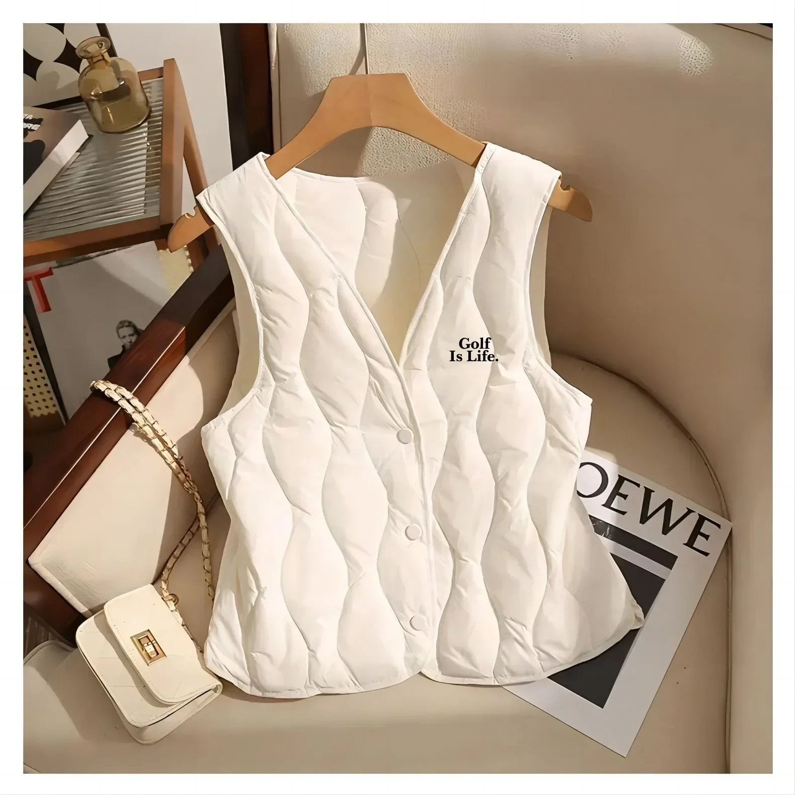 

Winter Golf Women's Golf Jacket Women's Golf Suit 2023 Casual Down Cotton Tennis Coat Windbreak Korean Review Many Clothing