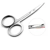 New Facial Hair Scissors Rounded Stainless Steel Mustache Nose Hair Beard Eyebrows Eyelashes Trimming Multifunctional Clippers 3