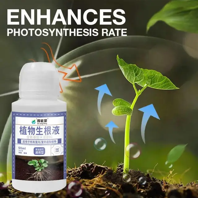 Gyökérhormonok Dugványokhoz Zamatos Műtrágya Hidroseding Készlet 50Ml Folyékony Gyökér Stimulátor Bonsai Aeroponics - Image 2