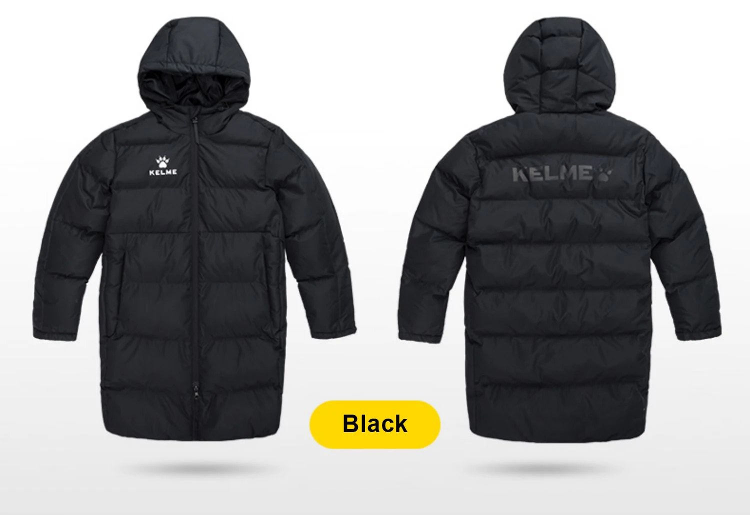 Sports jacket KELME Kid Winter Jacket Long Solid Sports Training Coat Child Overcoat Outrwear Warm Cotton Padded Winter Coat Boys Girl 3883406