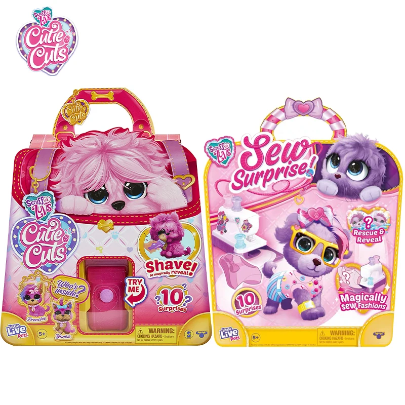 

Оригинальные маленькие живые Домашние животные скрабы-A-Luvse, плюшевые спасательные питомцы, розовые щенки, игрушки для детей, мягкая игрушка-сюрприз, подарок для девочки