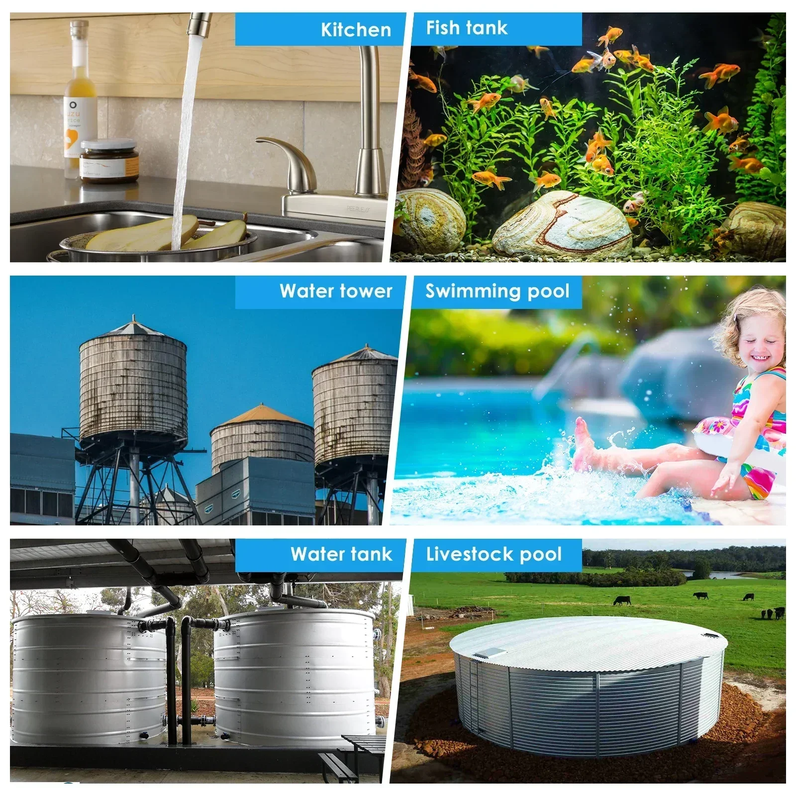 2Pcs Water Level Control Float Valve Stainless Steel Automatic Floating Ball Valve Mini Auto Shut Water Tank Aquarium