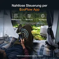 Climatiseur portable EcoFlow WAVE 3, capacité de refroidissement de 1 800 W (6 100 BTU), capacité de chauffage de 2 000 W (6 800 BTU) 5