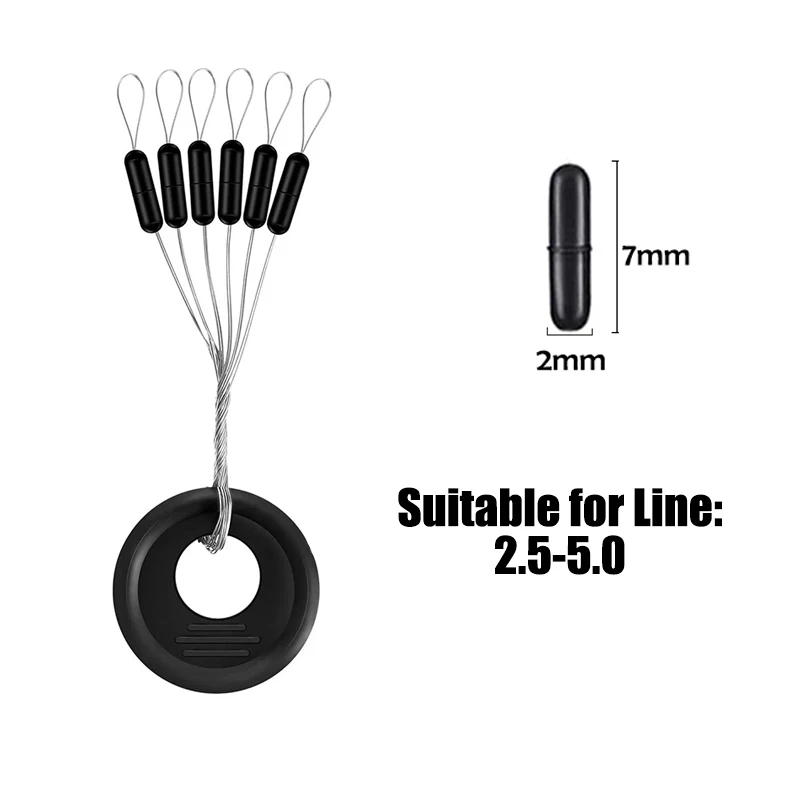 FTK 1200 Pieces Fishing Rubber Bobber Beads Stopper 6 in 1 Black Oval  Cylinder Float Stops for Fishing Line - AliExpress