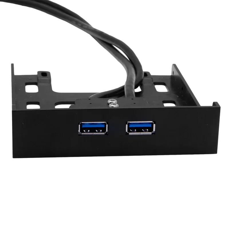 20 Pin 3.5" Floppy Bay Front Panel 2 Ports USB Expansion Adapter Connector 5