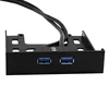 20 Pin 3.5" Floppy Bay Front Panel 2 Ports USB Expansion Adapter Connector 5