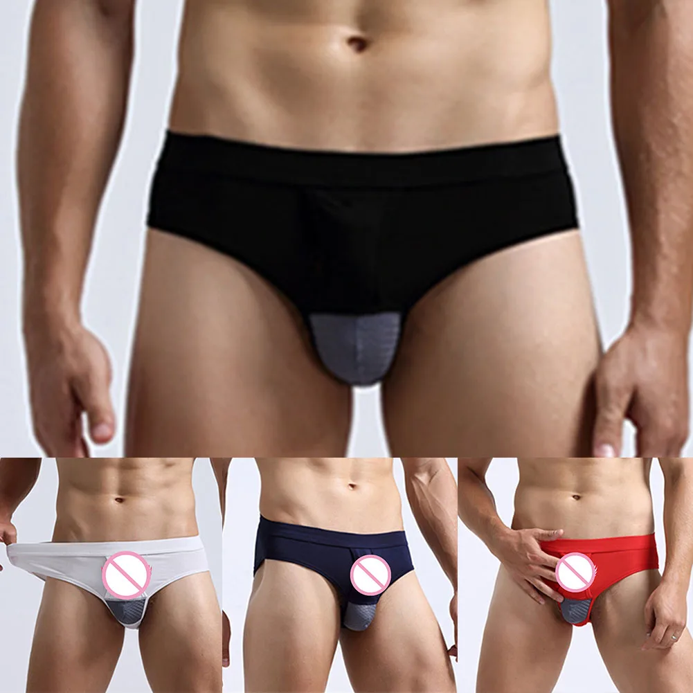 

Men Low Rise U-Bulge Briefs Sexy Breathable Underpants Jockstrap Male Bikini Bottom Good Stretchy Soft Panties Elasticity Slips