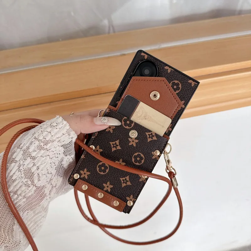 Classic Vintage Pattern Textured Faux Leather Phone Case with Card Holder